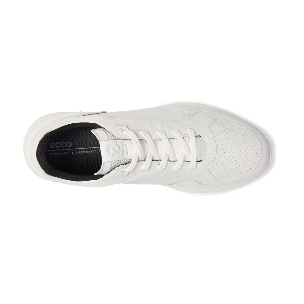 Ecco Men's Astir Lite Lace Up Leather Sneaker Fluidform Comfort Footbed White - Picture 3 of 8
